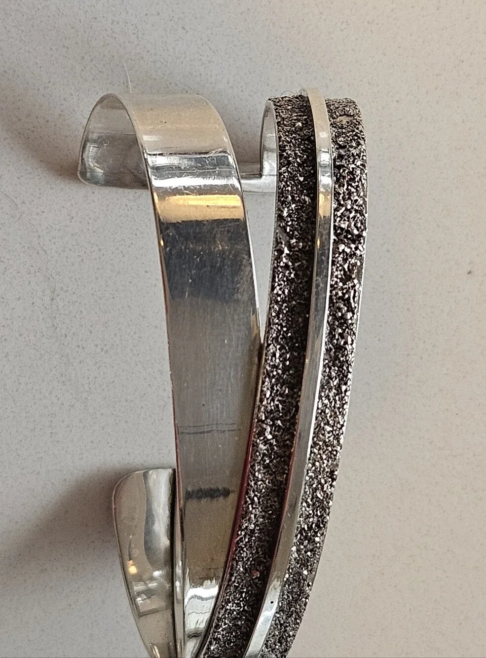 Vintage 1989 Rainstar Navajo Modernist Sterling Silver Cuff Bracelet